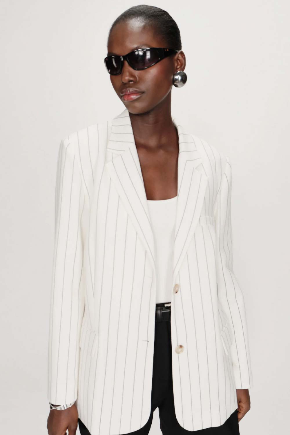 BLAZER VELVET WHITE