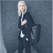 SAC CABAS BASIL CUIR NOIR