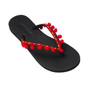 FLIPFLOP POMPONS ROUGE