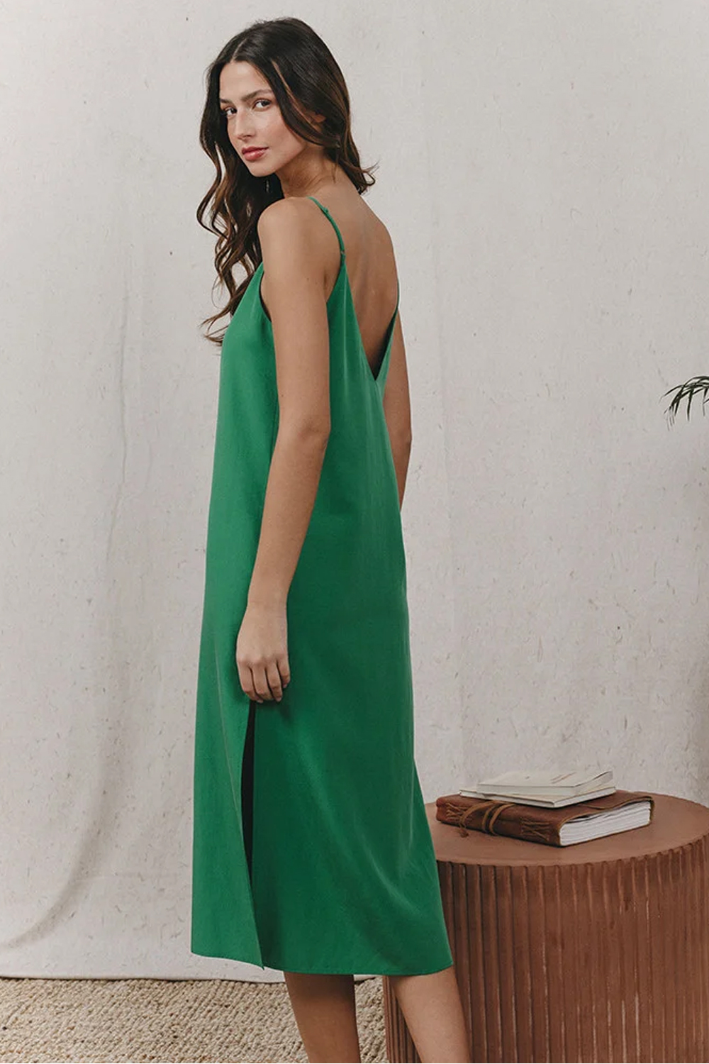 ROBE JALOUSE VERT