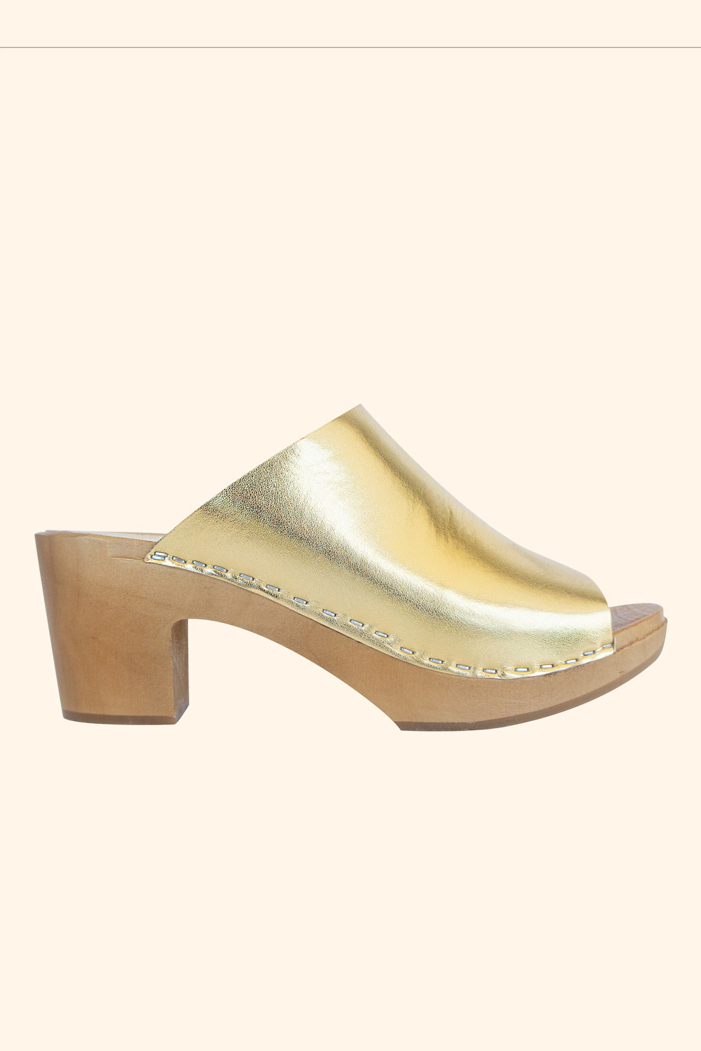 GOLD METALIC MATHILDE CLOGS