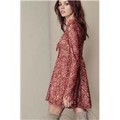 ROBE COURTE CHARLIE ROUGE- FOR LOVE&LEMONS