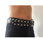 CEINTURE MOTOBELT REGO SILVER NOIR