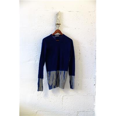 PULL TESUJI SHIBORI BLUE/ GREY-SUZUSAN