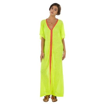 ROBE LONGUE ABAYA CITRON JAUNE