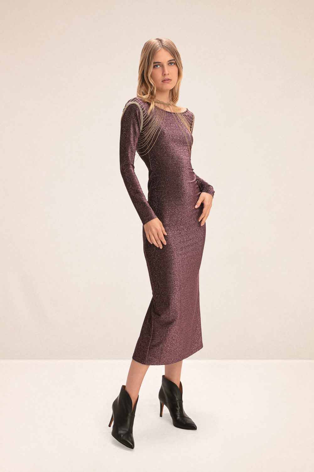 ROBE LONGUE MADONNA NEON PURPLE