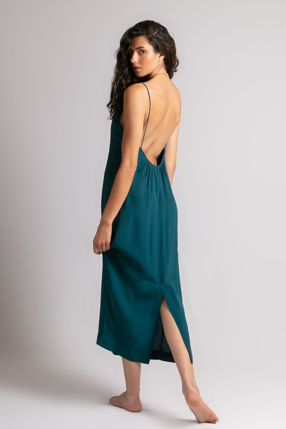 ROBE LONGUE BLAKE BLEU