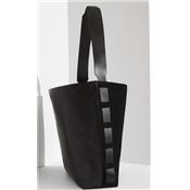 SAC CABAS BASIL CUIR NOIR