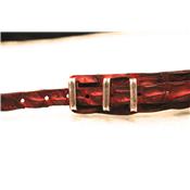 CEINTURE CROCO FINE ROUGE VIEILLI -SCUNZANI