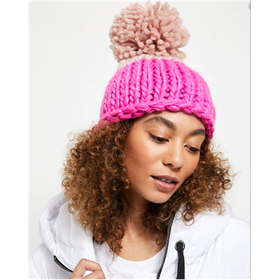 BONNET POMPON PINK