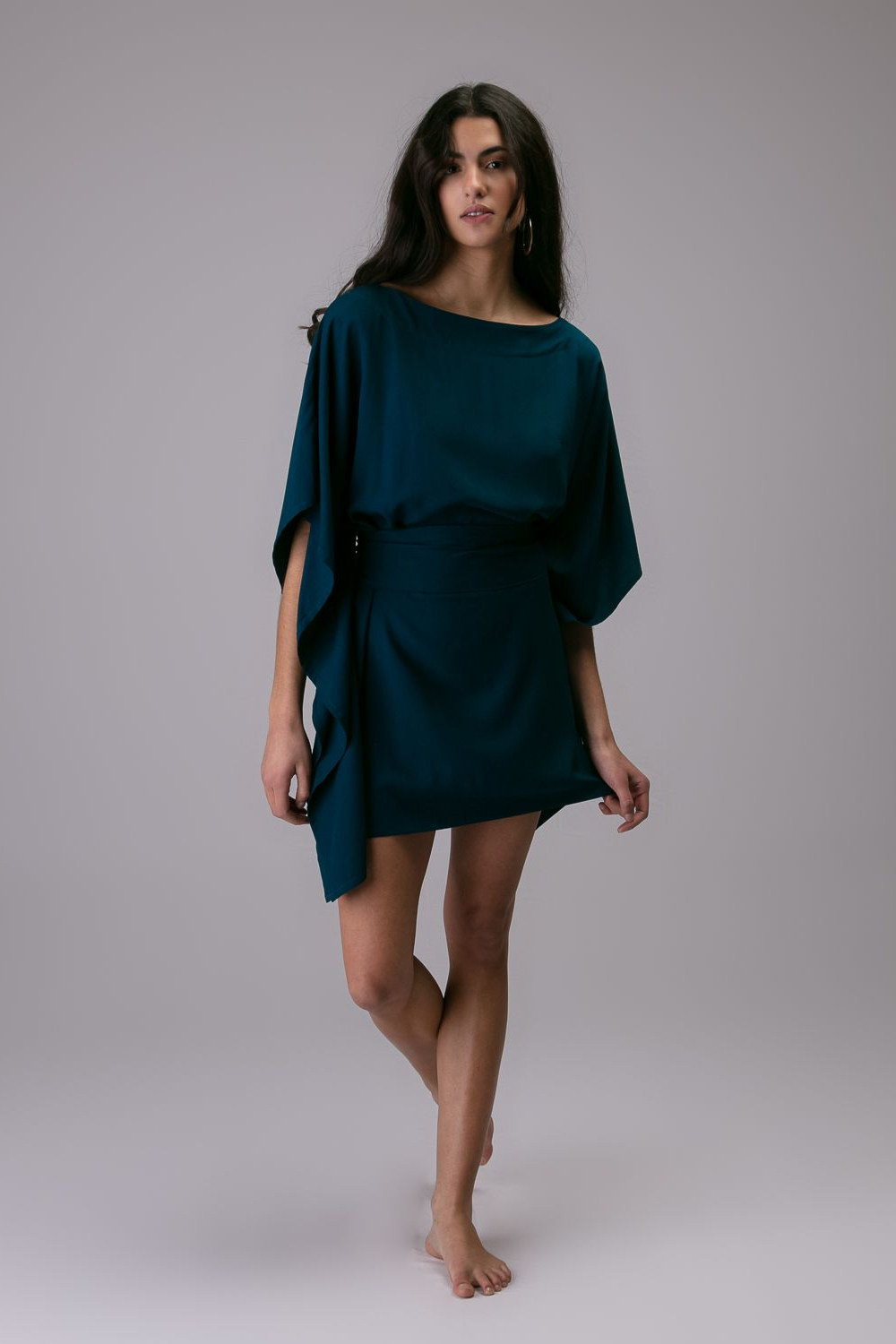 ROBE KIMONO BLEU