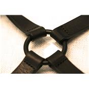 CEINTURE-HARNAIS CUIR NOIR CLOU DIAMANT NOIR