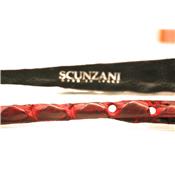 CEINTURE CROCO FINE ROUGE VIEILLI -SCUNZANI