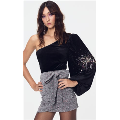 JUPE AUGUSTESPARKLE MINI SILVER