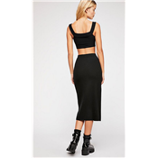 BLACK MIDI SKYLINE SKIRT