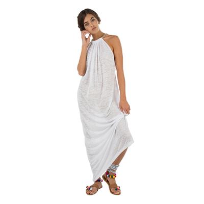 ROBE LONGUE AEGAN WHITE-PITUSA