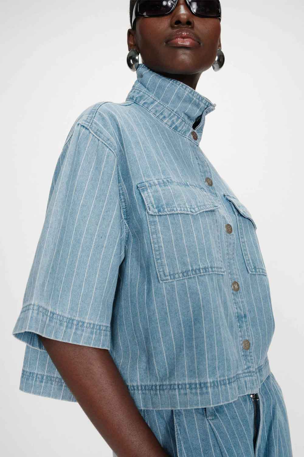 CHEMISE VITA STRIPED BLUE 