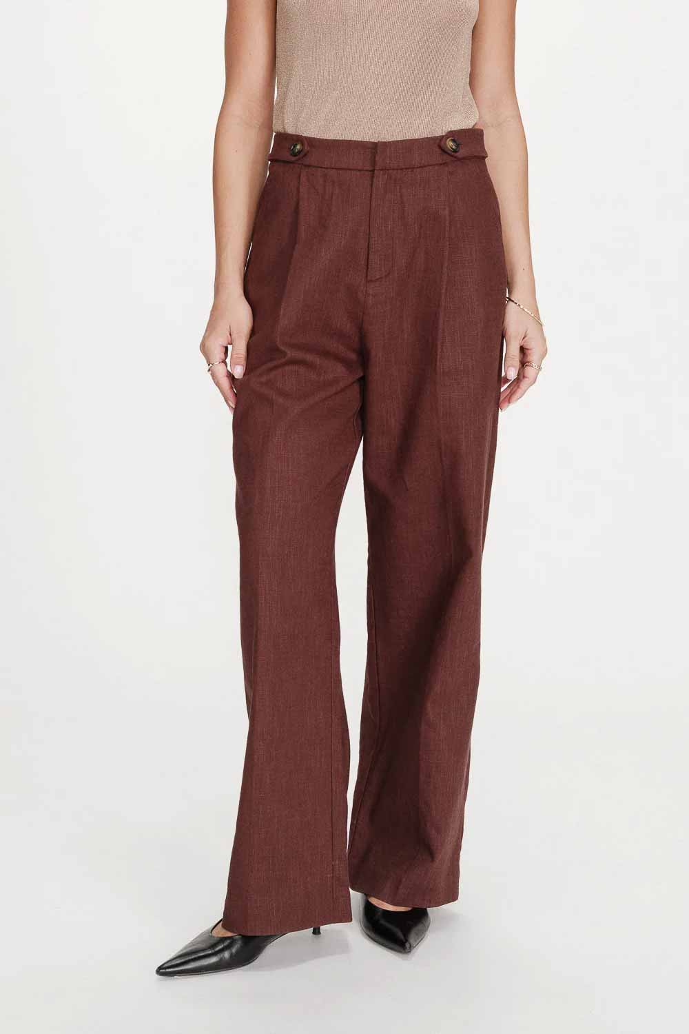 PANTALON VANELIS CHOCOLAT