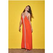 ROBE LONGUE PIMA ORANGE VIF