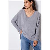 PULL FAUSTINE GRIS CHINE