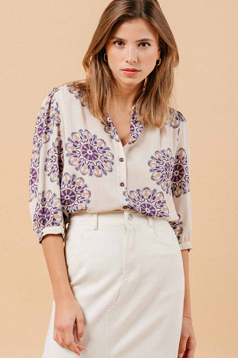 BEIGE MANOLINE BLOUSE