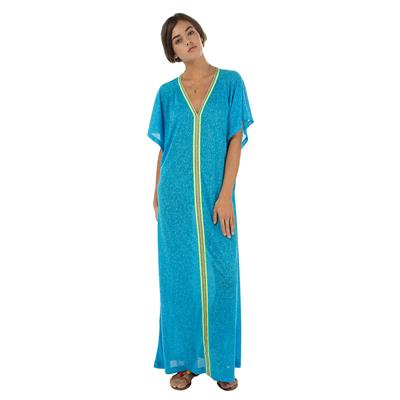 ROBE LONGUE ABAYA BLEUE FRANC