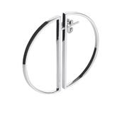 BOUCLE D'OREILLE HALF HOOP SILVER