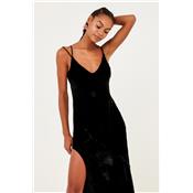 ROBE NADINE VELVET MAXI BLACK