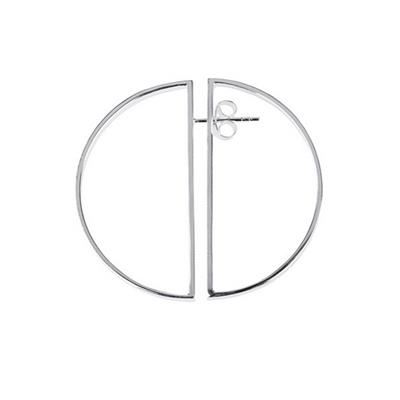 BOUCLE D'OREILLE HALF HOOP SILVER