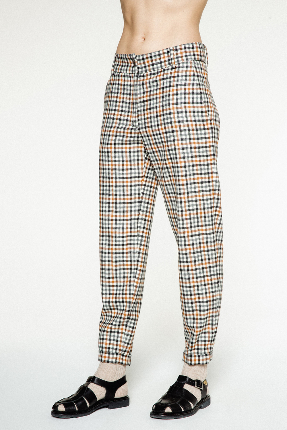 PANTALON JARVIS OFF WHITE CHECK