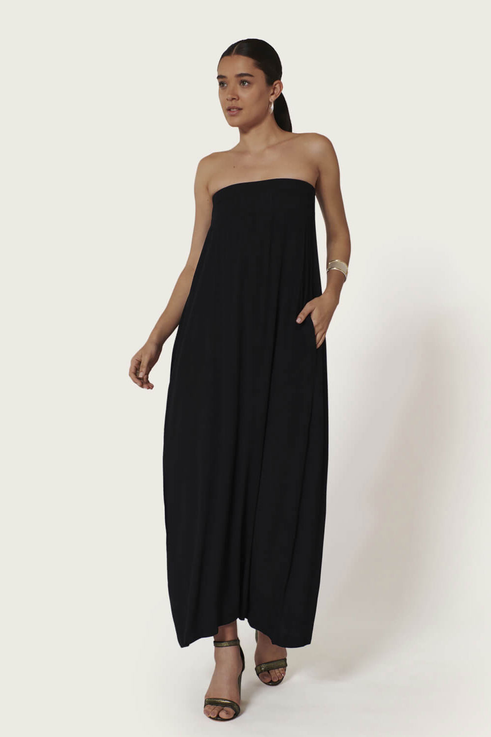 ROBE LONGUE FINCHER BLACK