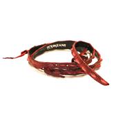 CEINTURE CROCO FINE ROUGE VIEILLI -SCUNZANI