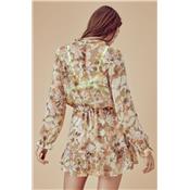 ROBE MARITZA FLORAL MANCHES LONGUES