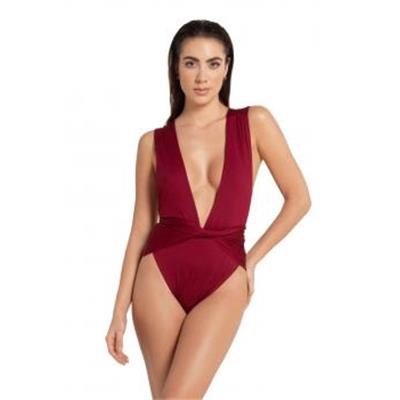 EVERGREEN BURGUNDY ELLIS ONE PIECE