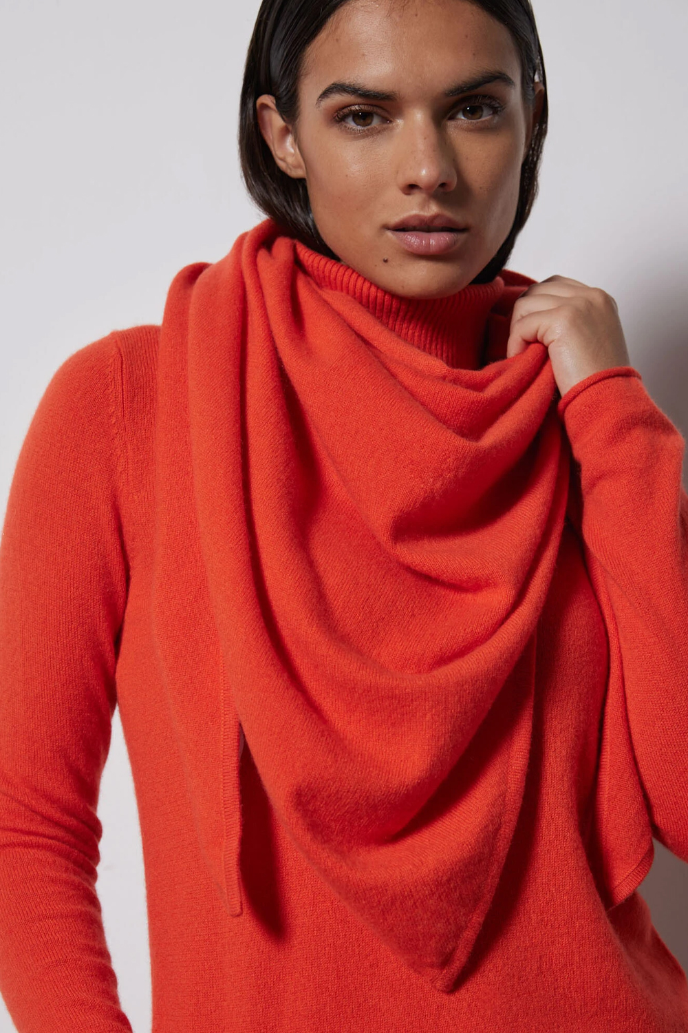 ORANGE ELEONORE CASHMERE SCARF