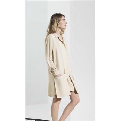 ROBE ROMY BEIGE STRIPES