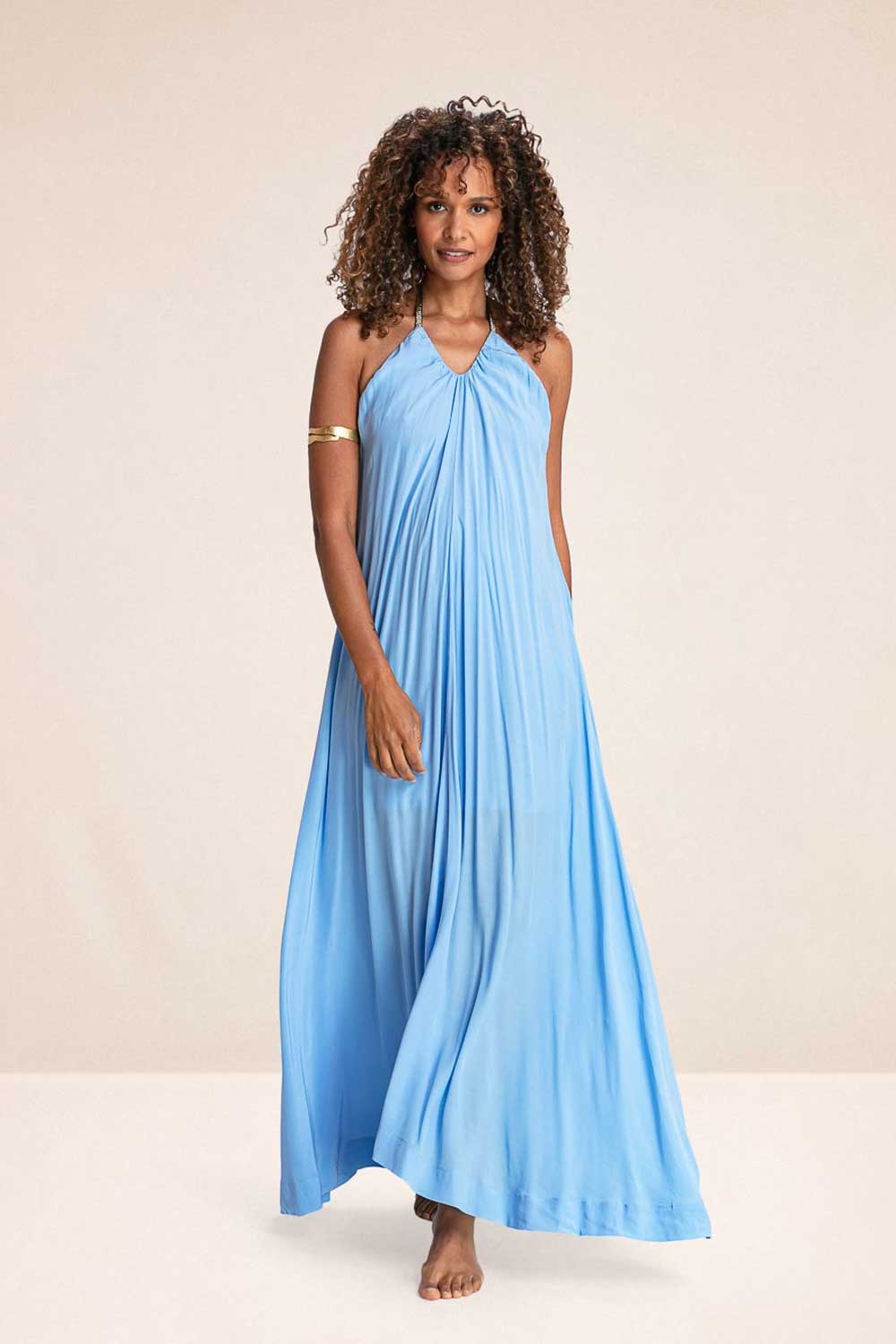 ROBE LONGUE HEPBURN ICE BLUE