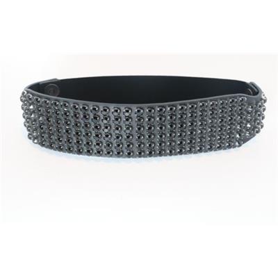 CEINTURE WESTBELT CRYSTAL NOIR-RONALD PINEAU