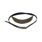 CEINTURE KIMOBELT TAUPE CRISTAL MIRROR GOLD-RONALD PINEAU