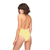 MAILLOT UNE PIECE SYLVIE JAUNE PALE