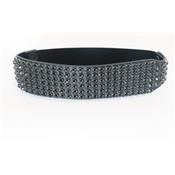 CEINTURE WESTBELT CRYSTAL NOIR-RONALD PINEAU