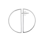 BOUCLE D'OREILLE HALF HOOP SILVER