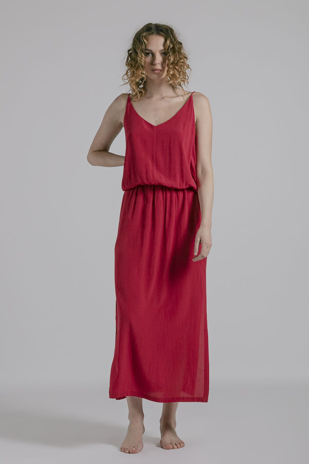 ROBE LONGUE MAEVA ROUGE