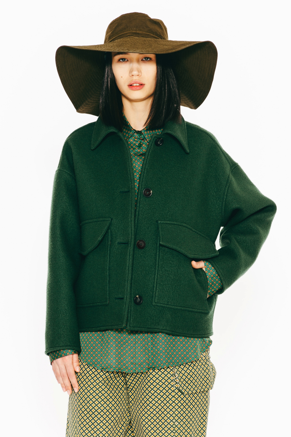 MANTEAU ADAMS VERT FONCÉ
