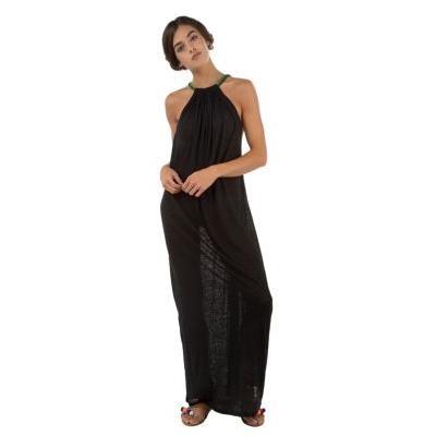 ROBE LONGUE AEGEAN NOIRE