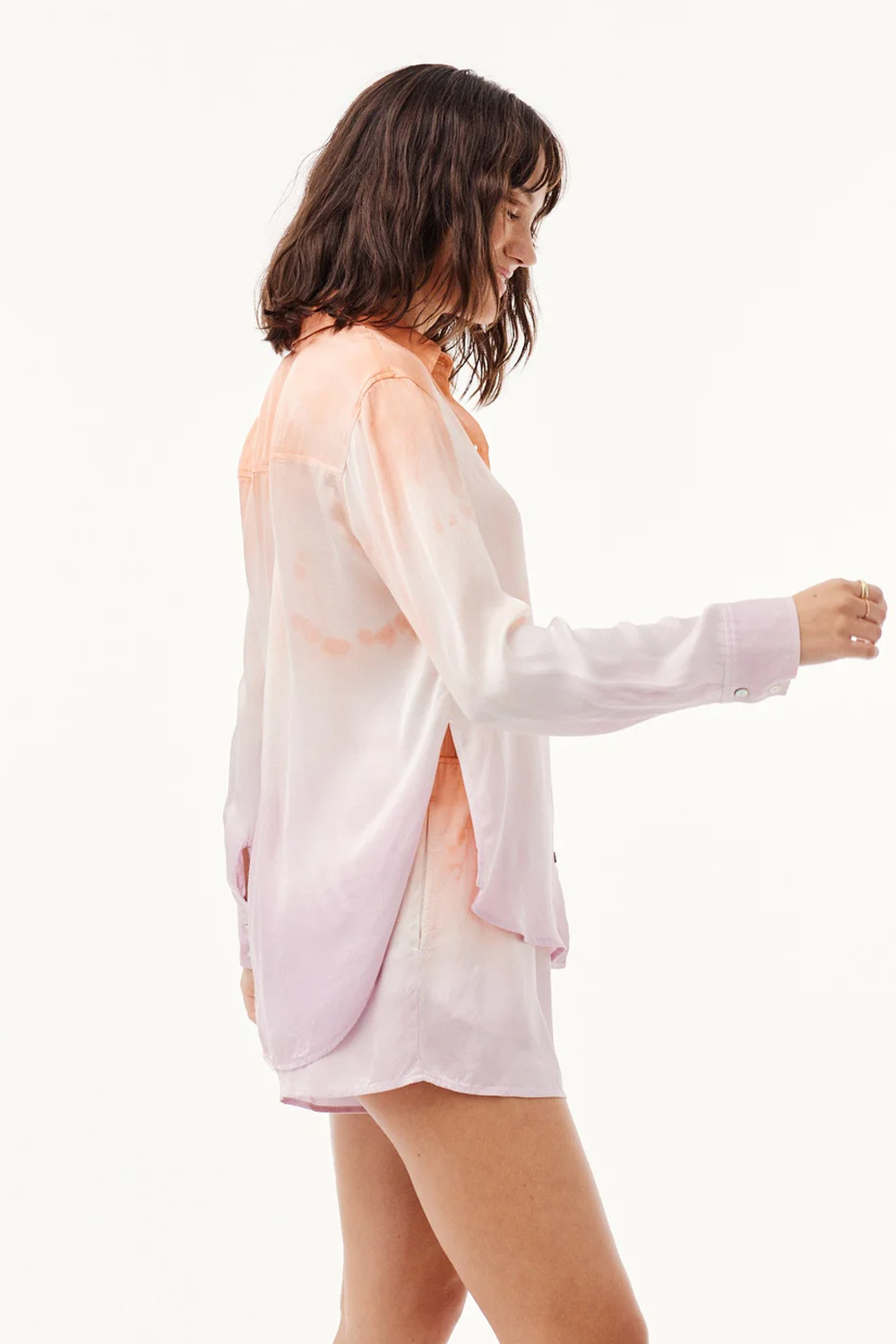 CHEMISE BUTTON DOWN ORCHID SUNSET DYE