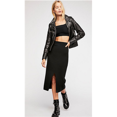 BLACK MIDI SKYLINE SKIRT