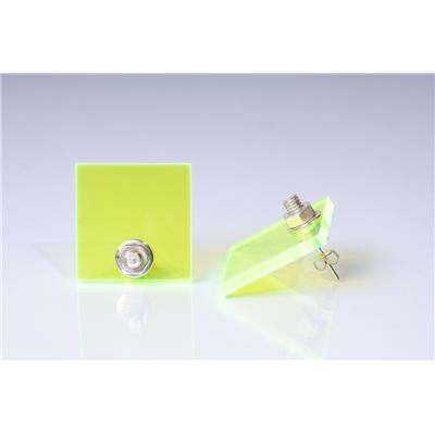 CARRE PLEXI VERT FLUO VIS ARGENT