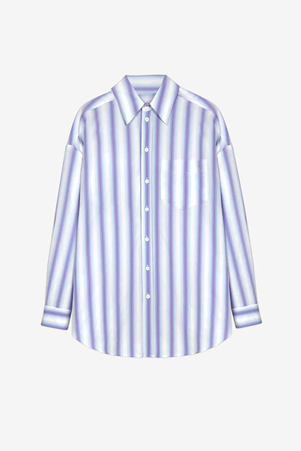 PURPLE STRIPES WENDERS SHIRT