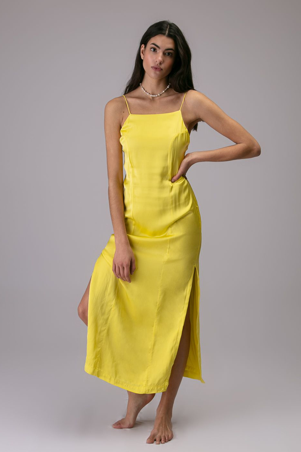 ROBE LONGUE DANY JAUNE